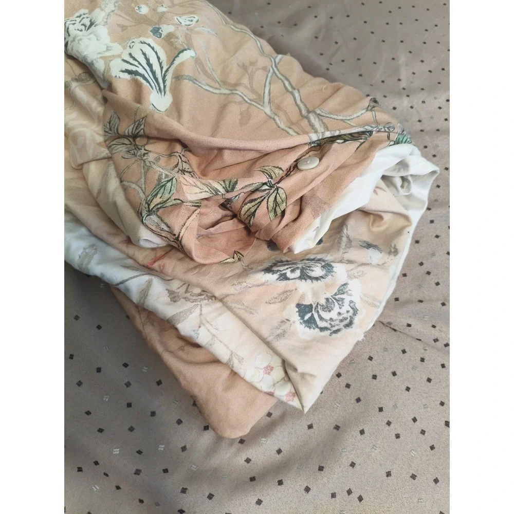 West Elm Organic Cotton Sateen Chinoiserie King Duvet Cover Floral Asian Hombre